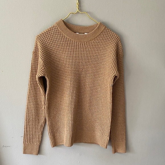 Time and Tru Men's Camel Crewneck Sweater - Picture 1 of 8